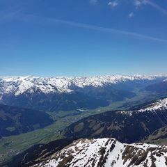 Flugwegposition um 11:19:55: Aufgenommen in der Nähe von Gemeinde Uttendorf, Österreich in 2550 Meter